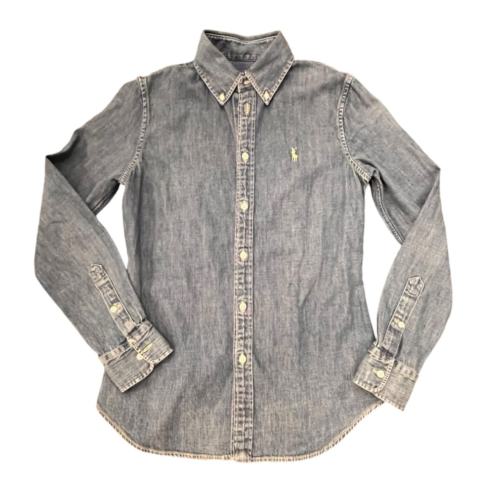 Ralph Lauren Denim Button-Down Shirt - Faded Blue